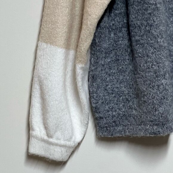 Adyson Parker Color Block Puff Sleeve Sweater oversized Sz XS - Picture 4 of 9